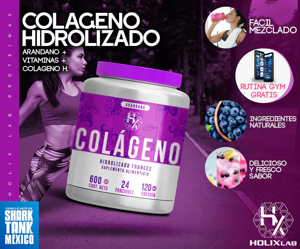 HOLIX LAB COLAGENO HIDROLIZADO FRANCES 600G SFN ARANDANO