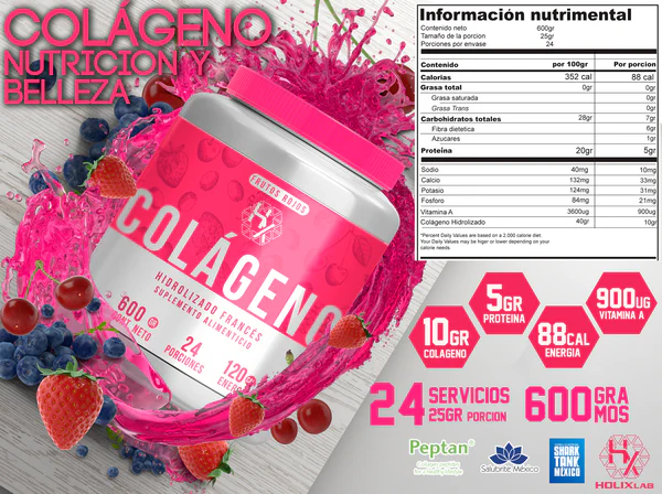 HOLIX LAB- COLAGENO HIDROLIZADO FRANCES - FRUTOS ROJOS