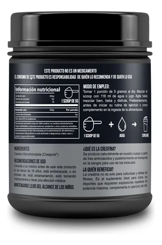 Holix Lab Creatina Monohidratada 300gr 60 Serv. Creapure Sabor Natural