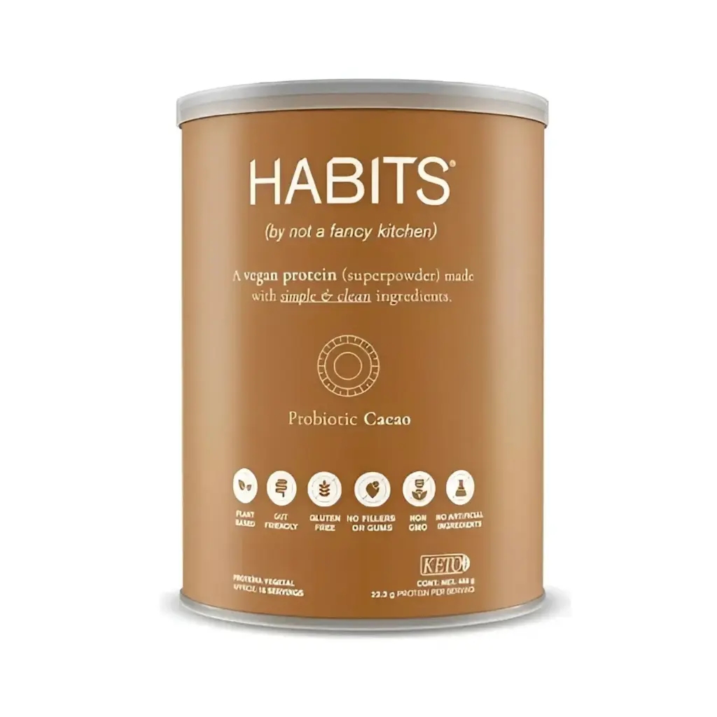 [7501468148738] Habits Proteína Vegana 488g Probioticos Cacao