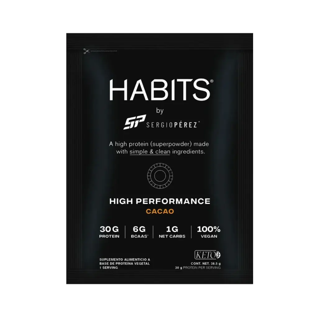 Habits Proteína Vegana By Checo Perez 15 Sobres Cacao
