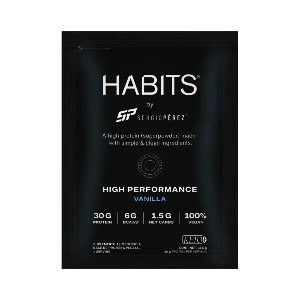 Habits Proteína Vegana By Checo Perez 16 Sobres Vainilla