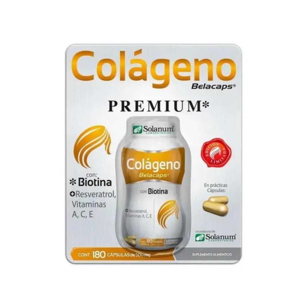 SOLANUM BELACAPS COLÁGENO CON BIOTINA RESVERATROL CON 180 CAPSULAS