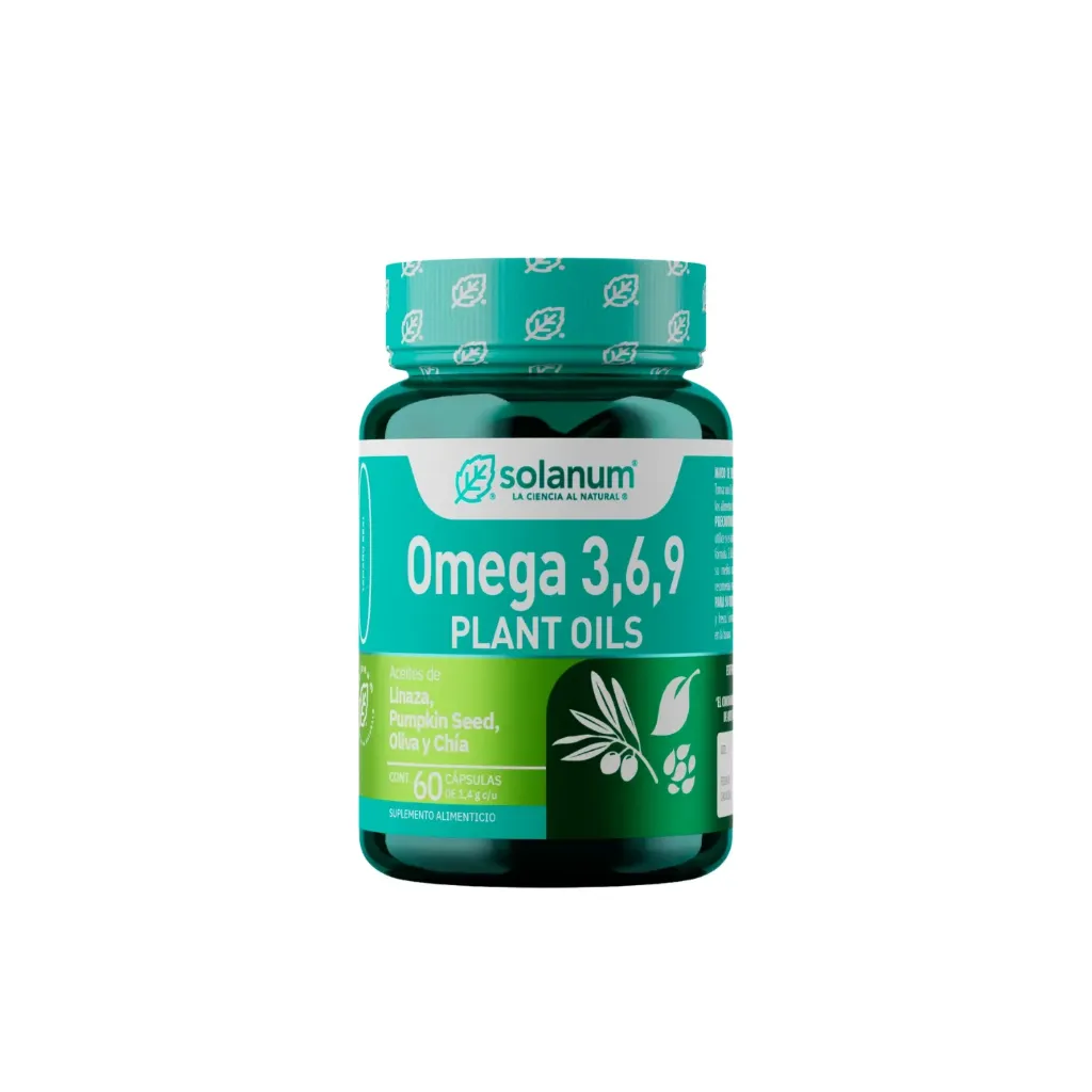 SOLANUM OMEGA 3,6,9 ACEITE DE VEGETAL CON PUMPKIN SEED, 60 CAPSULAS