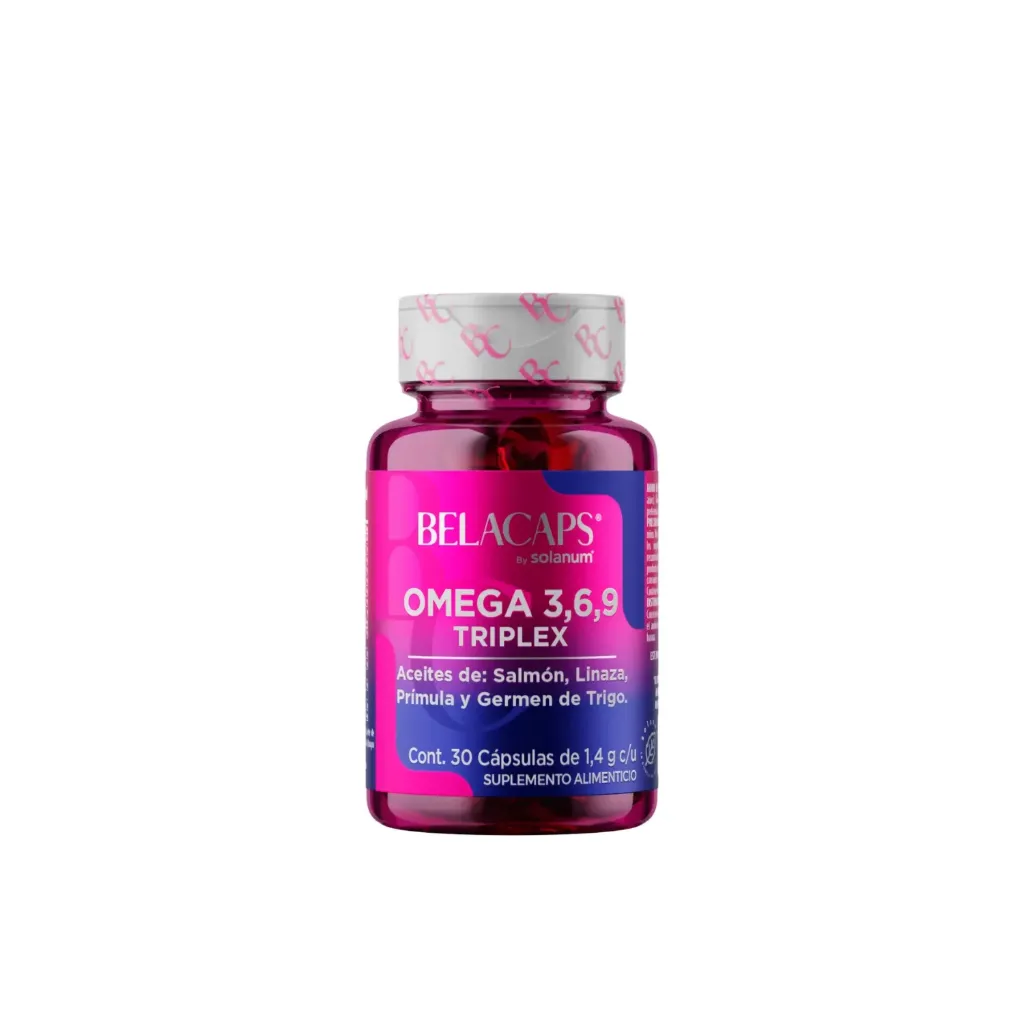 SOLANUM OMEGA 3, 6, 9 TRIPLEX CON SALMON, LINAZA, PRIMULA Y GERMEN DE TRIGO CON 30 CAPSULAS