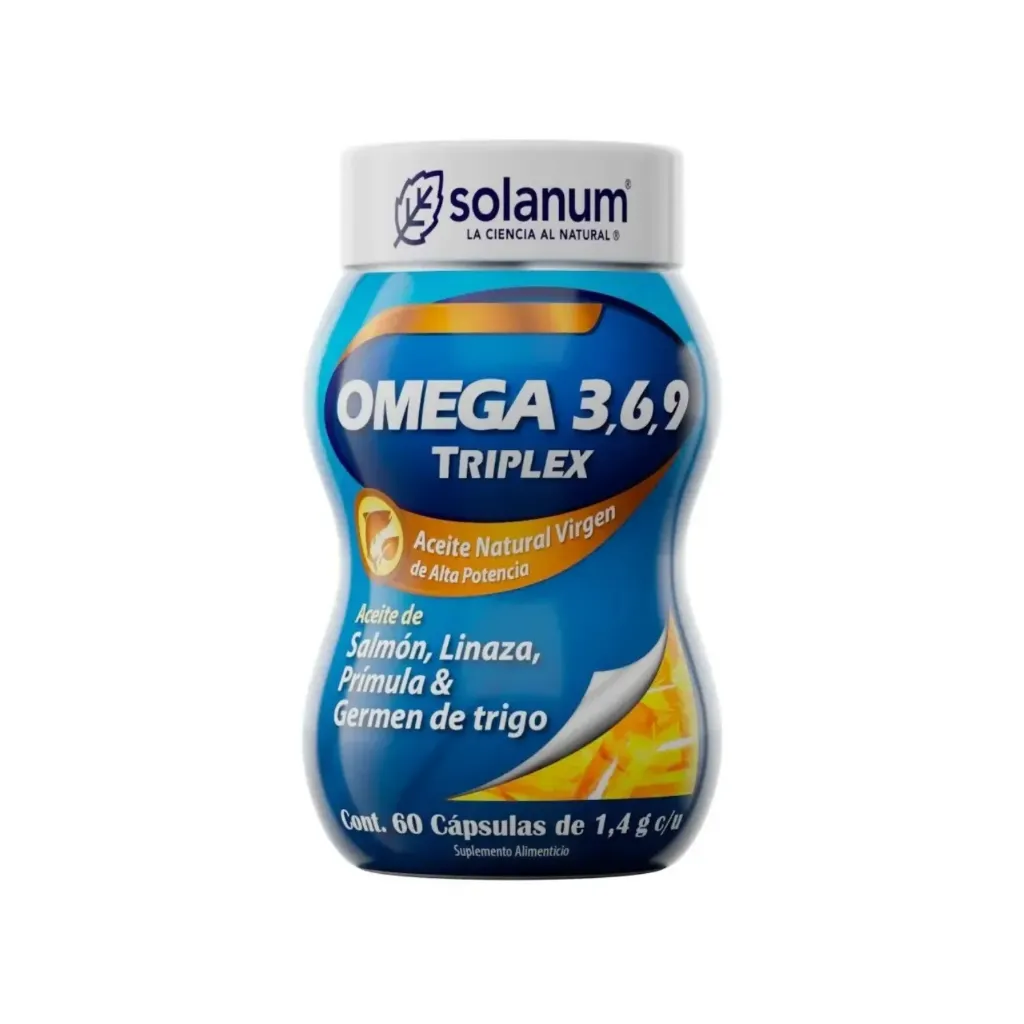 SOLANUM OMEGA 3, 6, 9 TRIPLEX ACEITE NATURAL CON 60 CAPSULAS