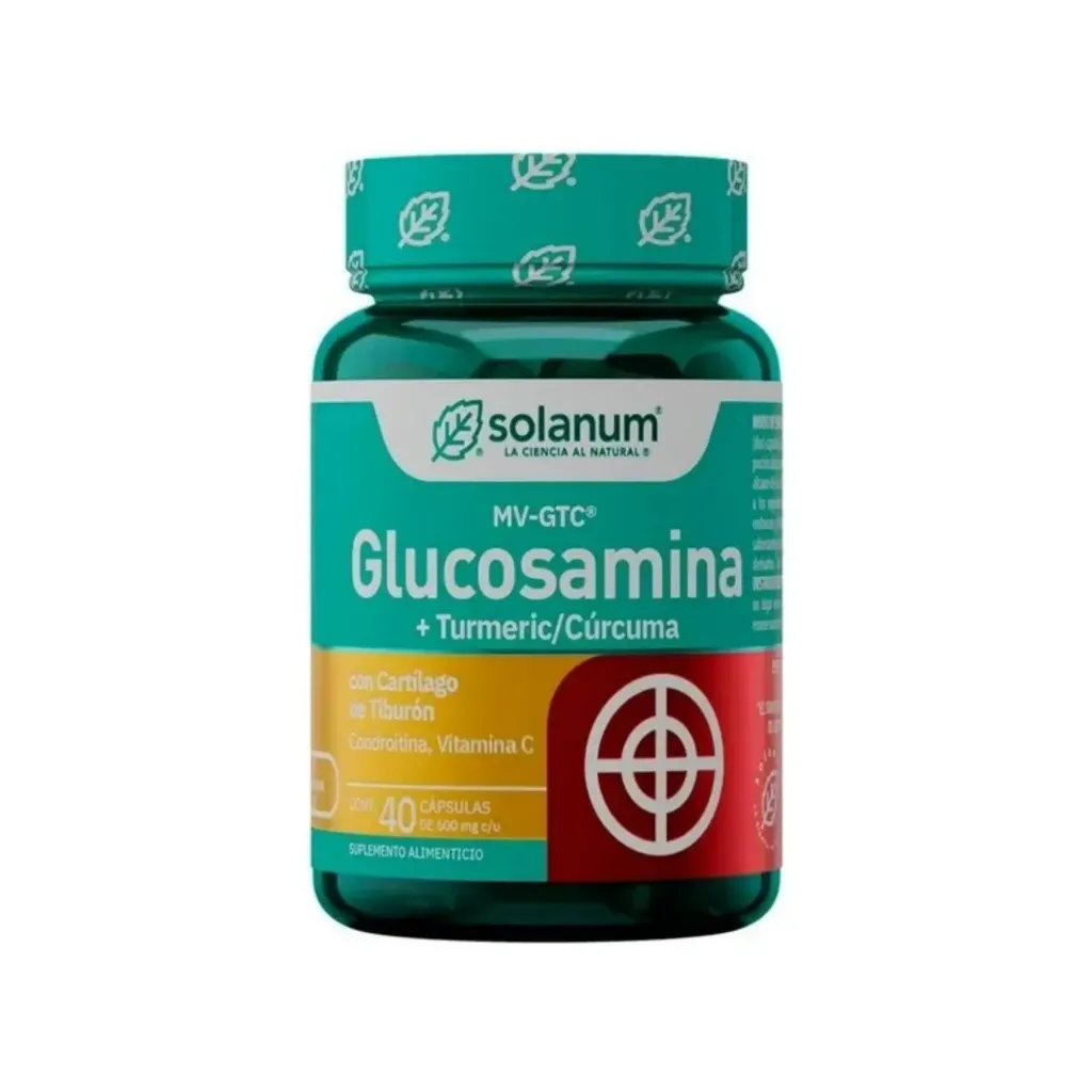 SOLANUM MV-GTC GLUCOSAMINA + TURMERIC/CURCUMA CON 40 CAPSULAS