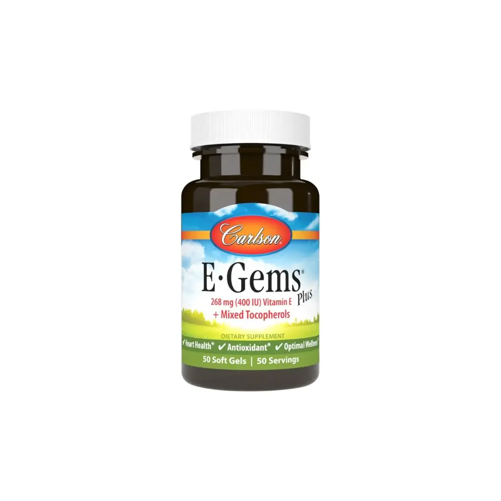 [088395004407] Carlson Labs E-Gems, Plus 400 IU (268 mg), 50 Cápsulas Blandas