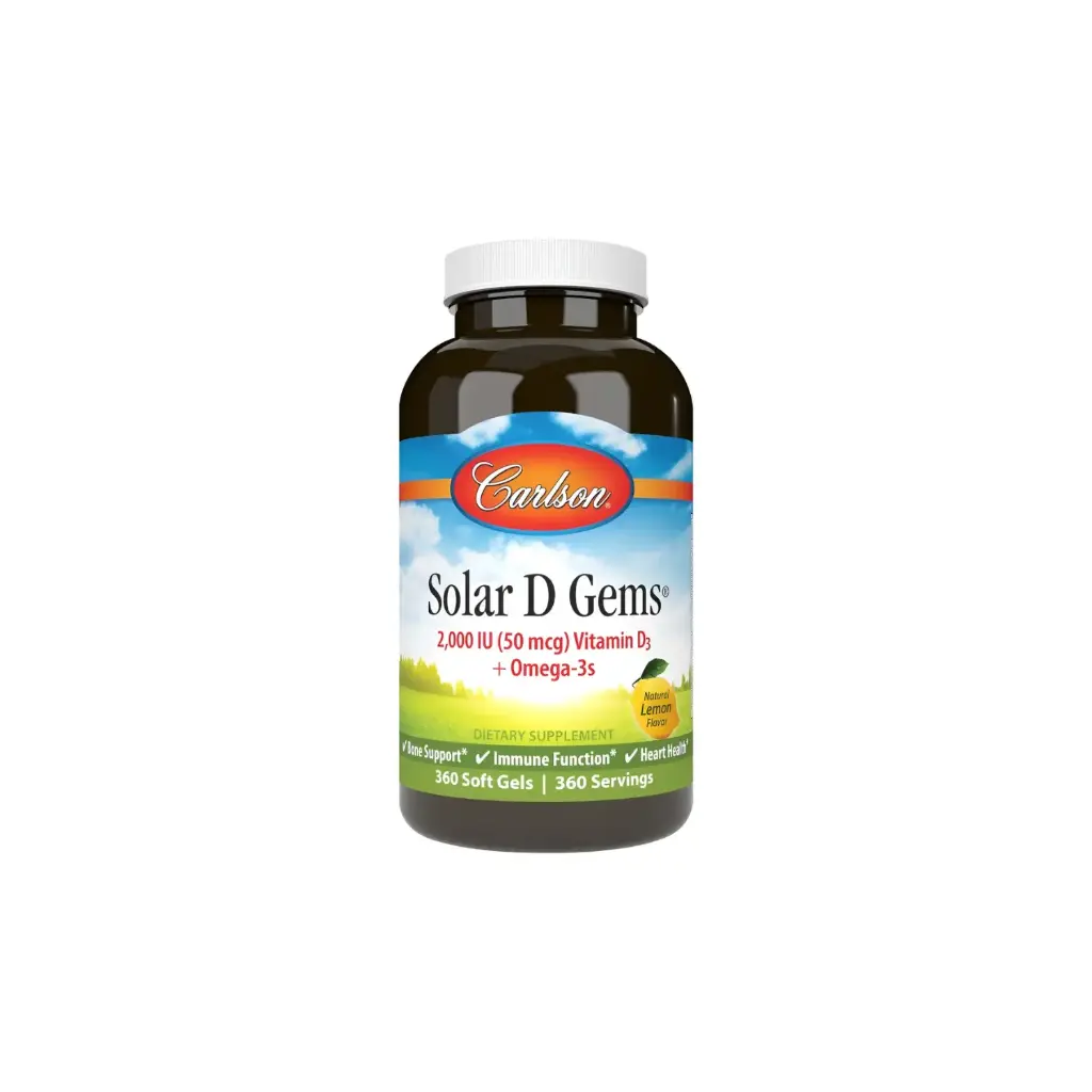 Carlson Labs Solar D, Gems 2000 UI, 360 Cápsulas Blandas
