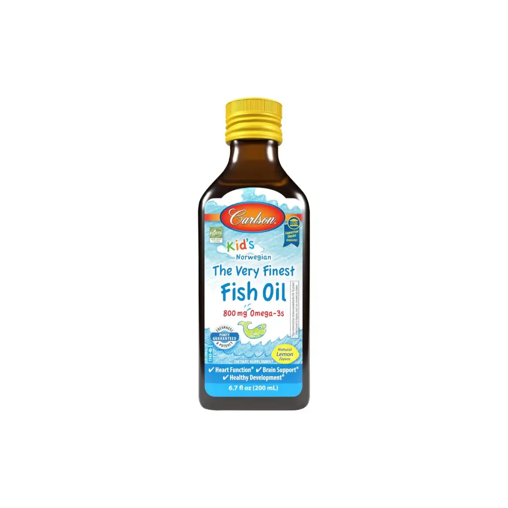  Carlson Labs Kid's, Aceite de Pescado, 800 mg, 200 ml, Limón