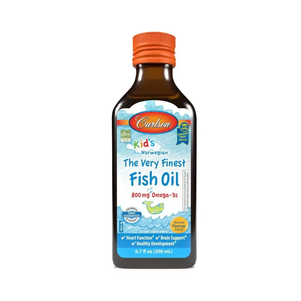 Carlson Labs Kids's, The Very Finest Aceite de Pescado, 800 mg, 200 ml, Naranja