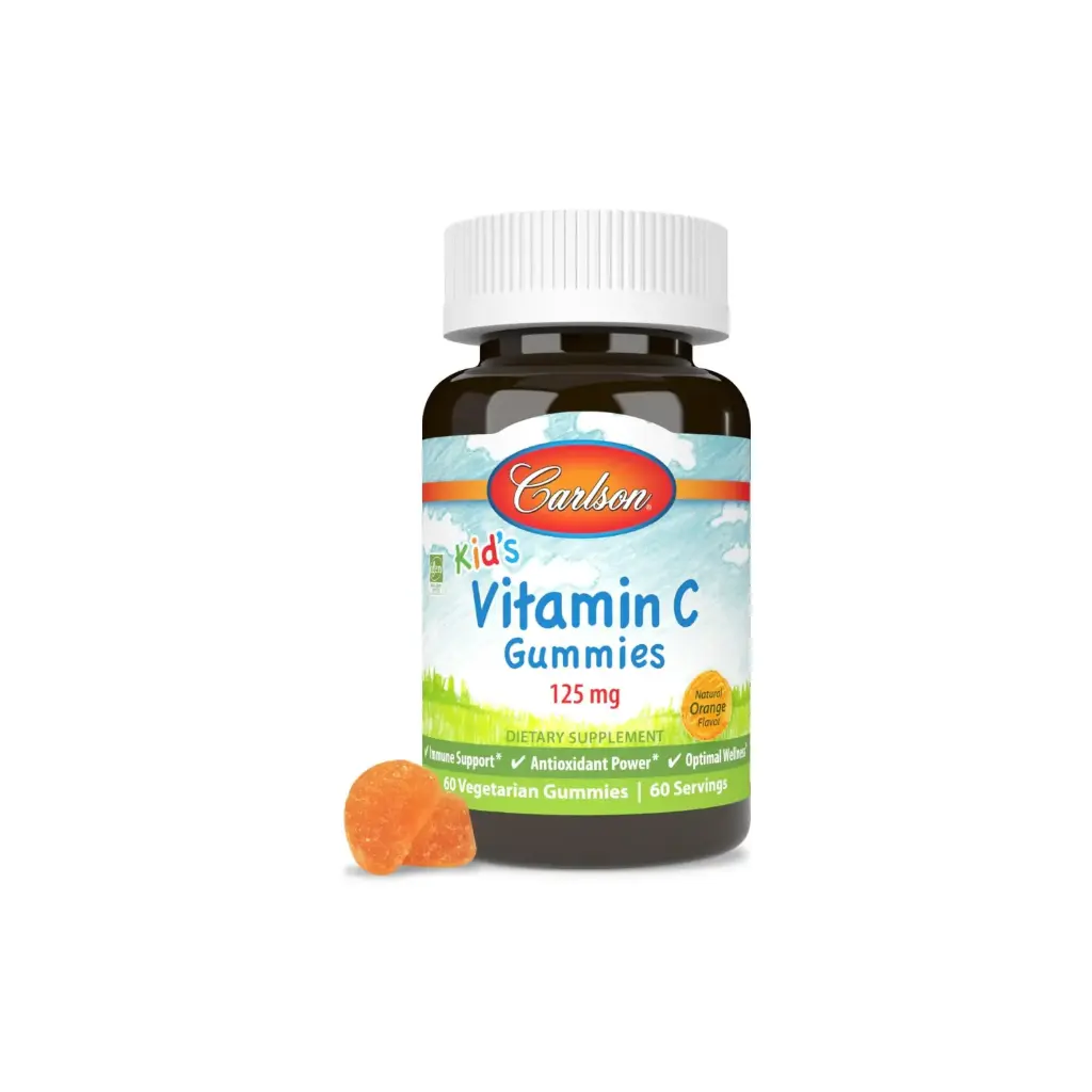 Carlson Labs Kid's Vitamina C, 125 mg, 60 Gomitas, Naranja