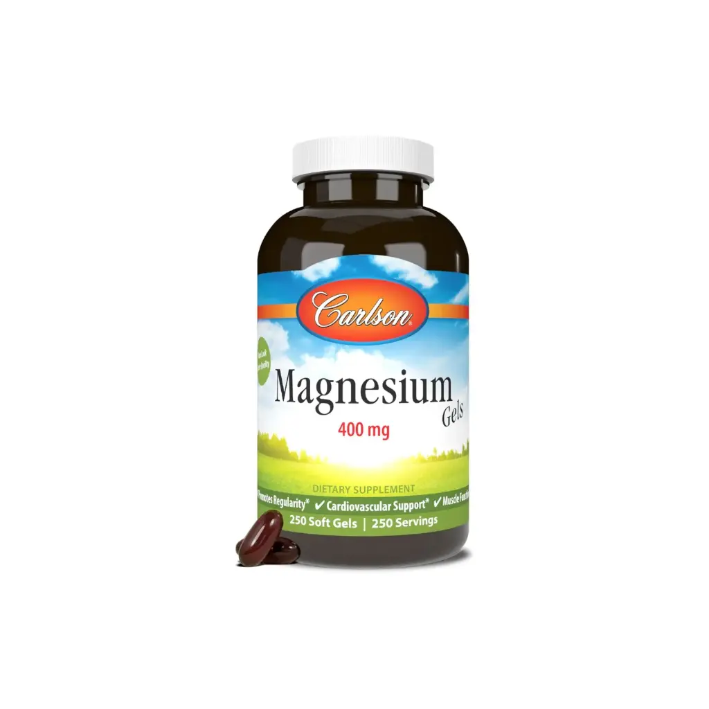 [088395052026] Carlson Labs Magnesium Gels, 400 mg, 250 Cápsulas Blandas