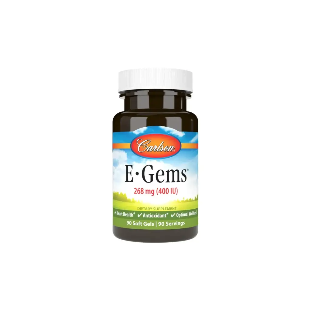 [088395003448] Carlson Labs E-Gems Vitamina E,  400 IU (268 mg), 90 Capsulas Blandas