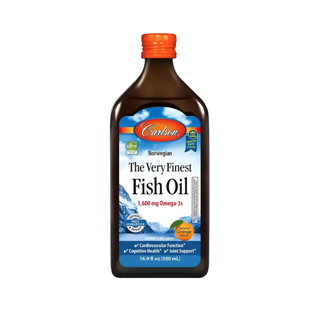 [088395016554.] Carlson Labs The Very Finest Aceite De Pescado Omega 3, 1600 Mg 500 Ml, Naranja