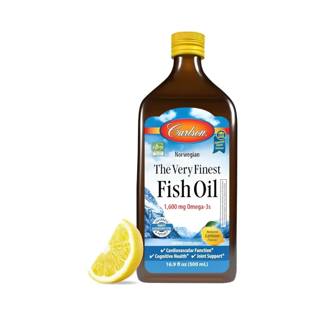 Carlson Labs The Very Finest Aceite De Pescado Omega 3, 1600 Mg 500 Ml, Limon