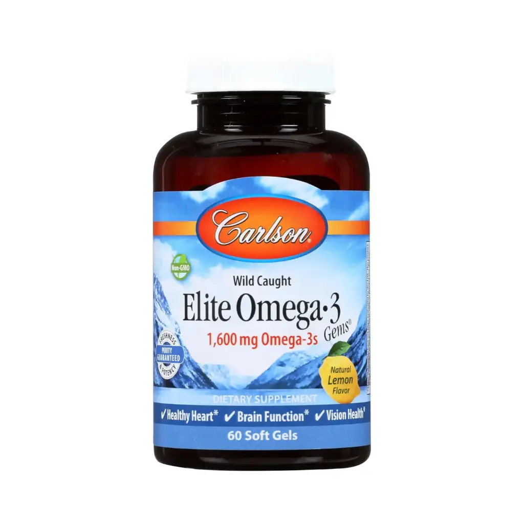 Carlson Labs Elite Omega 3 1600 Mg 60 Softgels