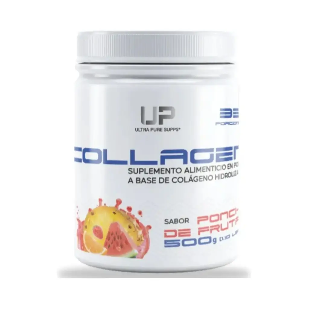 [632726420659] Ultra Pure Supps Colágeno Hidrolizado y Vitamina c 500g Ponche De Frutas Suplementos