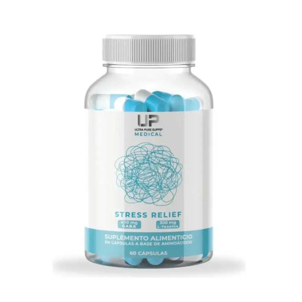 [768173896317] Ultra Pure Supps Alivio Del Estres Gaba Y Teanina 60 Capsulas Sin Sabor
