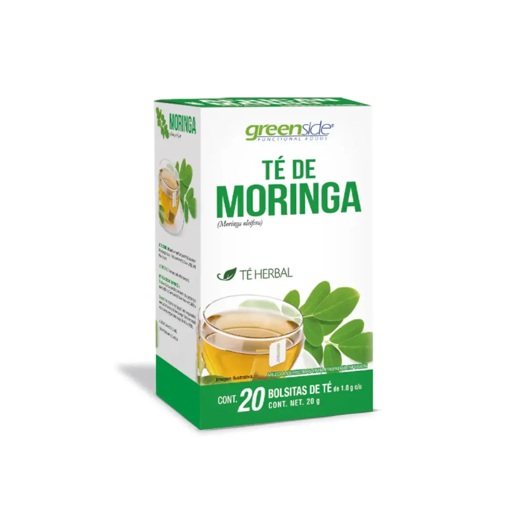 Greenside Té De Moringa Oleifera Apoyo Antioxidante Y Bienestar General 20 Bolsitas De 1 G