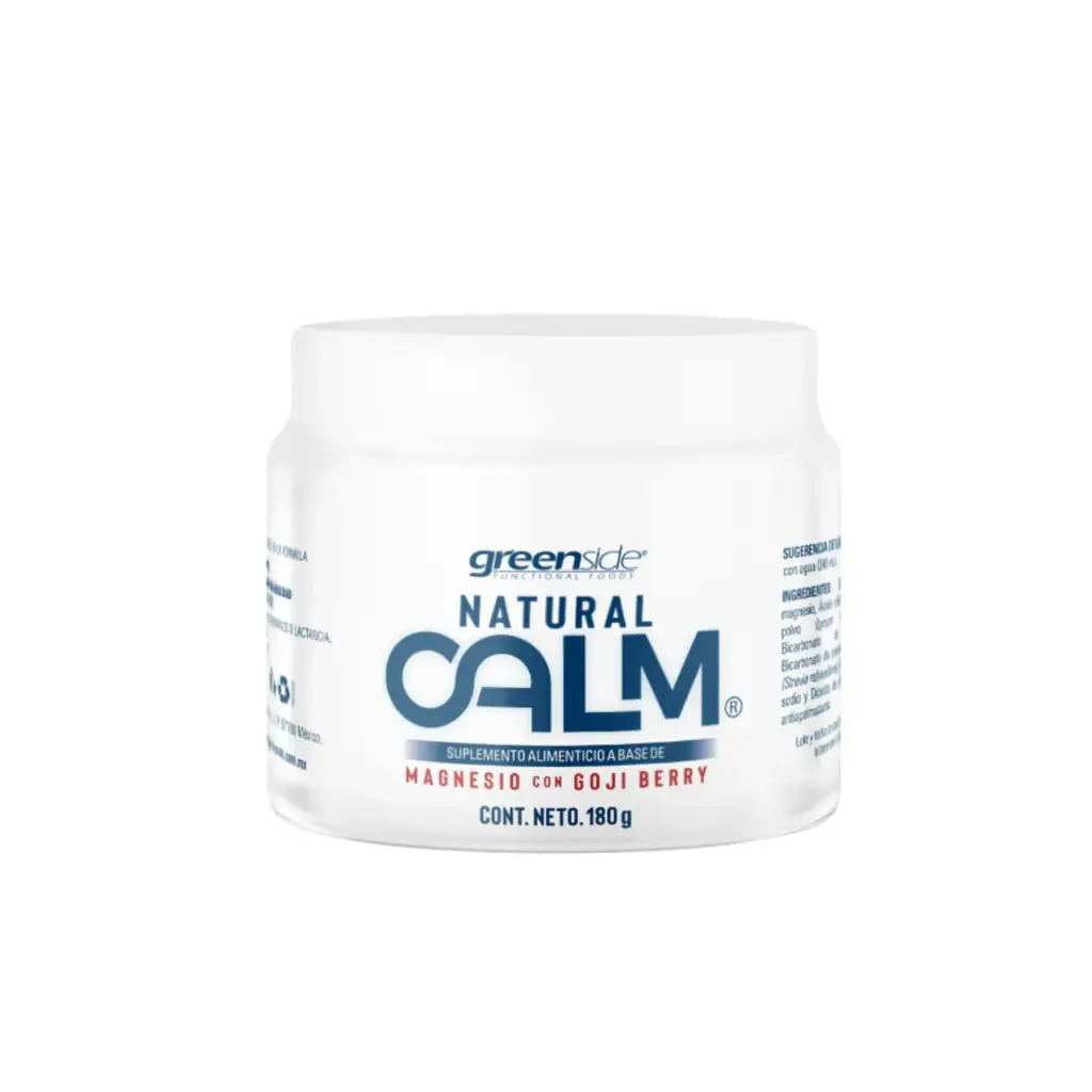 [CALM033119303588] GREENSIDE Natural Calm Magnesio Con Goji Berry Ayuda A Reducir El Estrés 180g