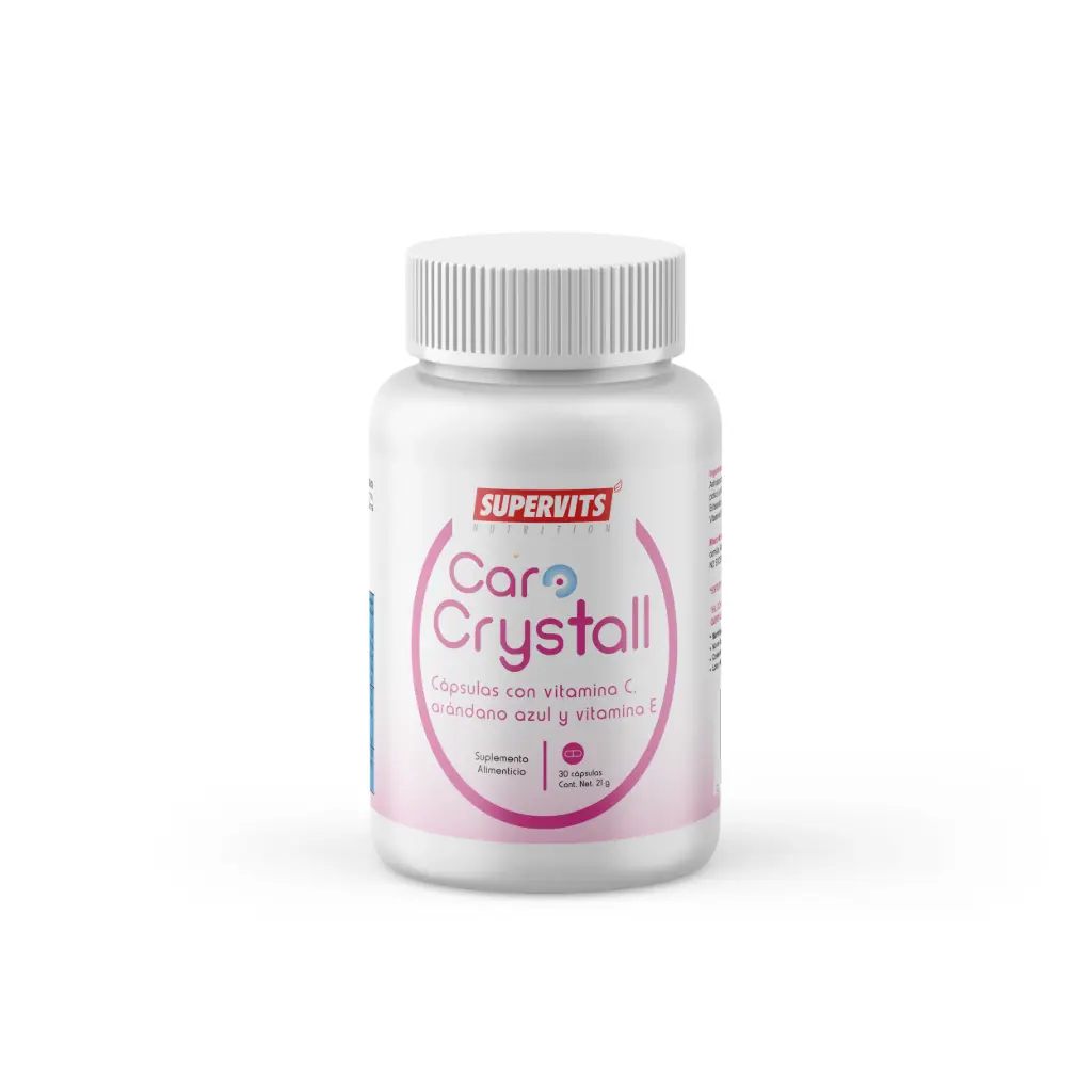 Supervits Caro Crystall Arandano Azul, Vitamina C Y Vitamina E 30 capsulas