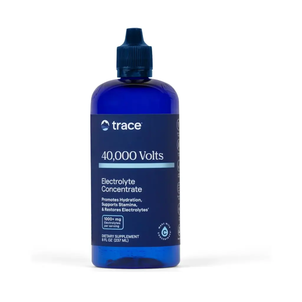Trace Minerals 40,000 Volts 237 ml Concentrado de Electrolito Hidratación, Electrolitos, Rendimiento, Resistencia.