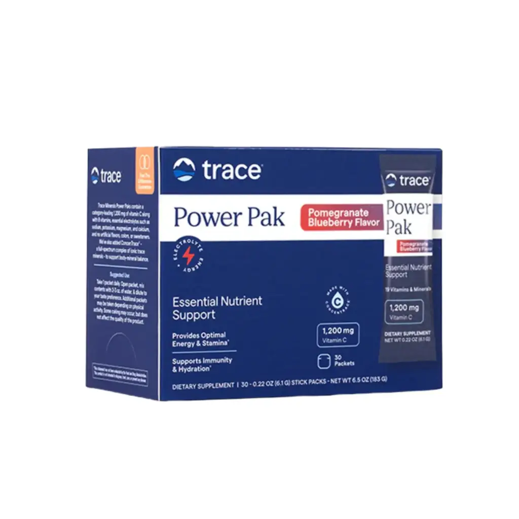 Trace Minerals Power Pak Lima limón, 30 sobres, 6,1 g (0,22 oz) cada uno Electrolitos, Stamina, Inmunidad Sin OMG Arandano