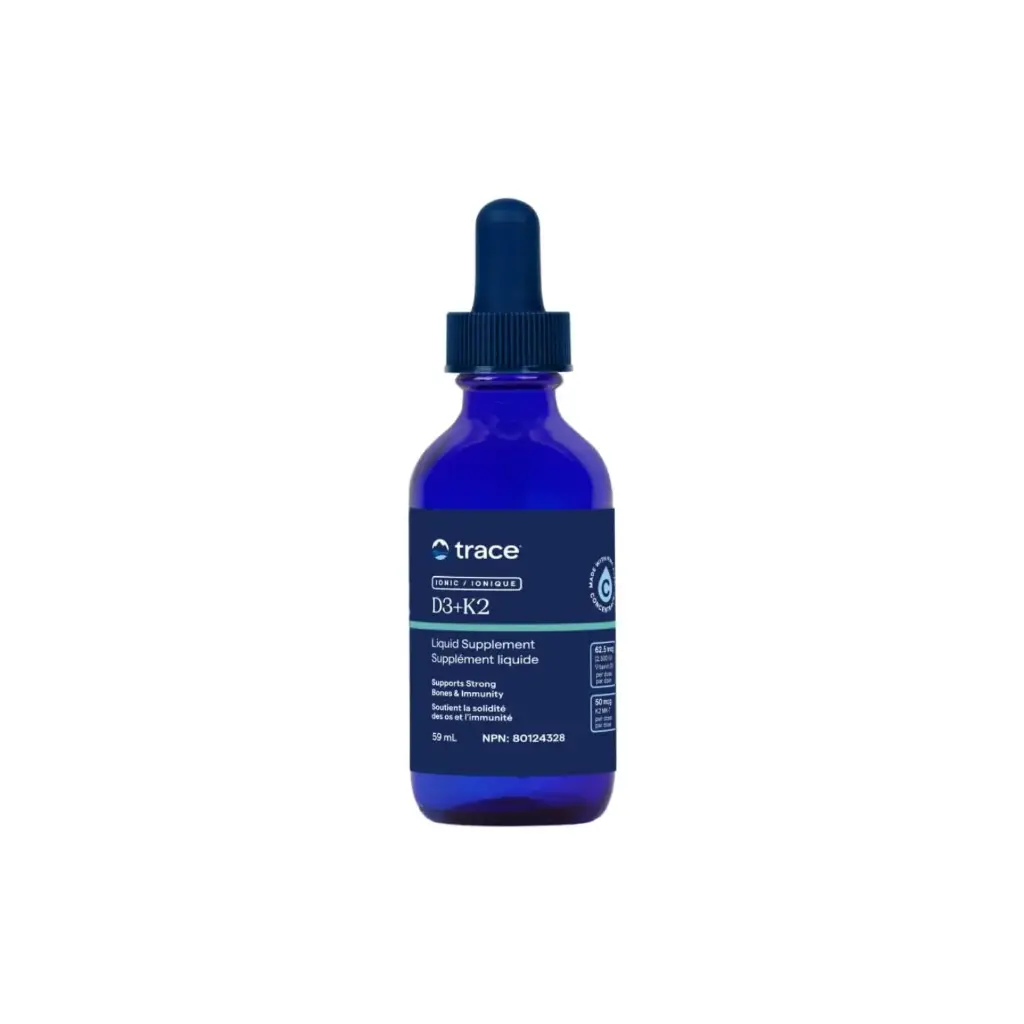 Trace Minerals Vitaminas D3 y K2 iónicas, 59 ml 