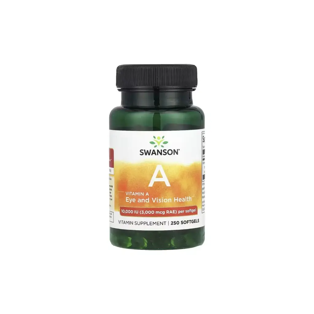 [087614010014] Swanson Vitamina A, 3000 Mcg RAE Apoyo Ocular Y Visual, 250 Cápsulas Blandas