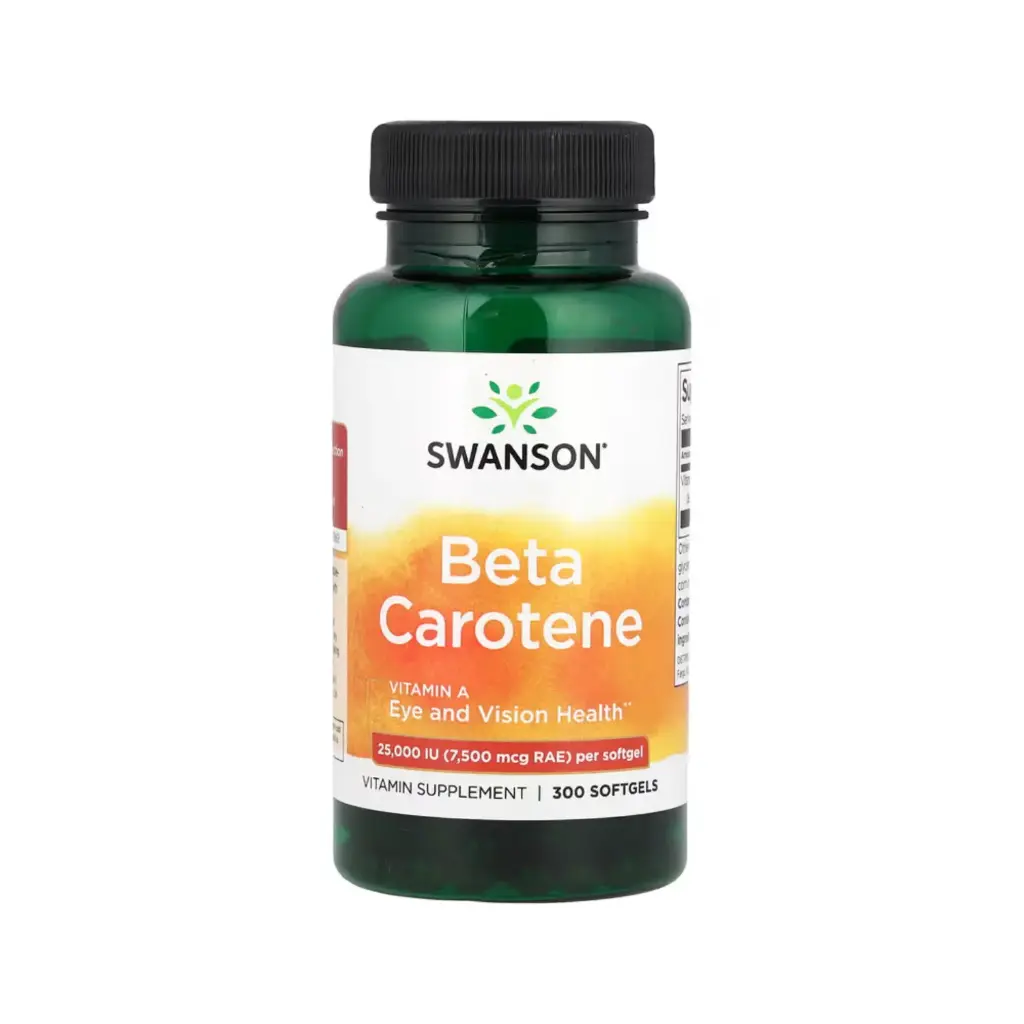 [087614010083] Swanson Beta-Caroteno 25.000 UI Protección Antioxidante Y Salud De La Visión, (7500 Mcg De EAR), 300 Cápsulas Blandas