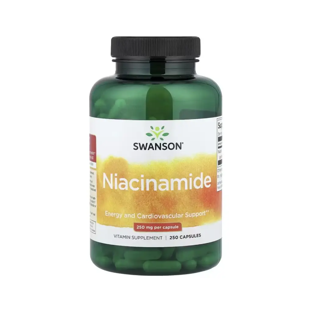 [087614010496] Swanson Niacinamida, Refuerzo Energético Y Cardiovascular, 250 Cápsulas, 250 Mg