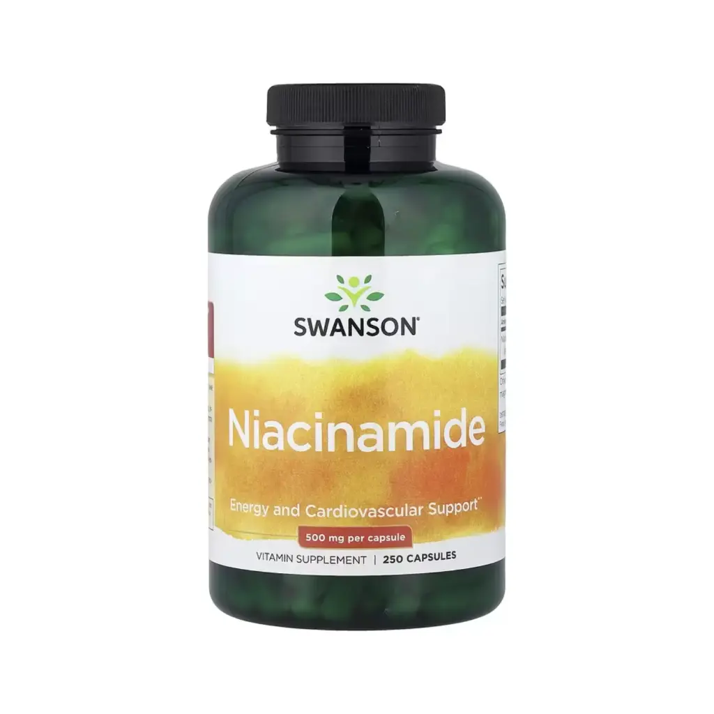 [087614010526] Swanson Nicotinamida, Refuerzo Energético Y Cardiovascular, 250 Cápsulas, 500 Mg