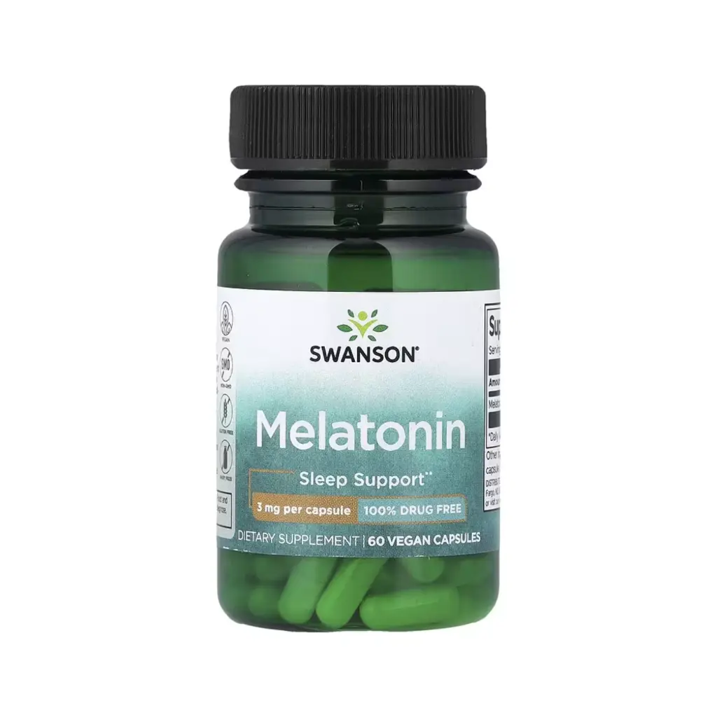 [087614014982] Swanson Melatonina, Refuerzo Para El Sueño 3 Mg, 60 Cápsulas 