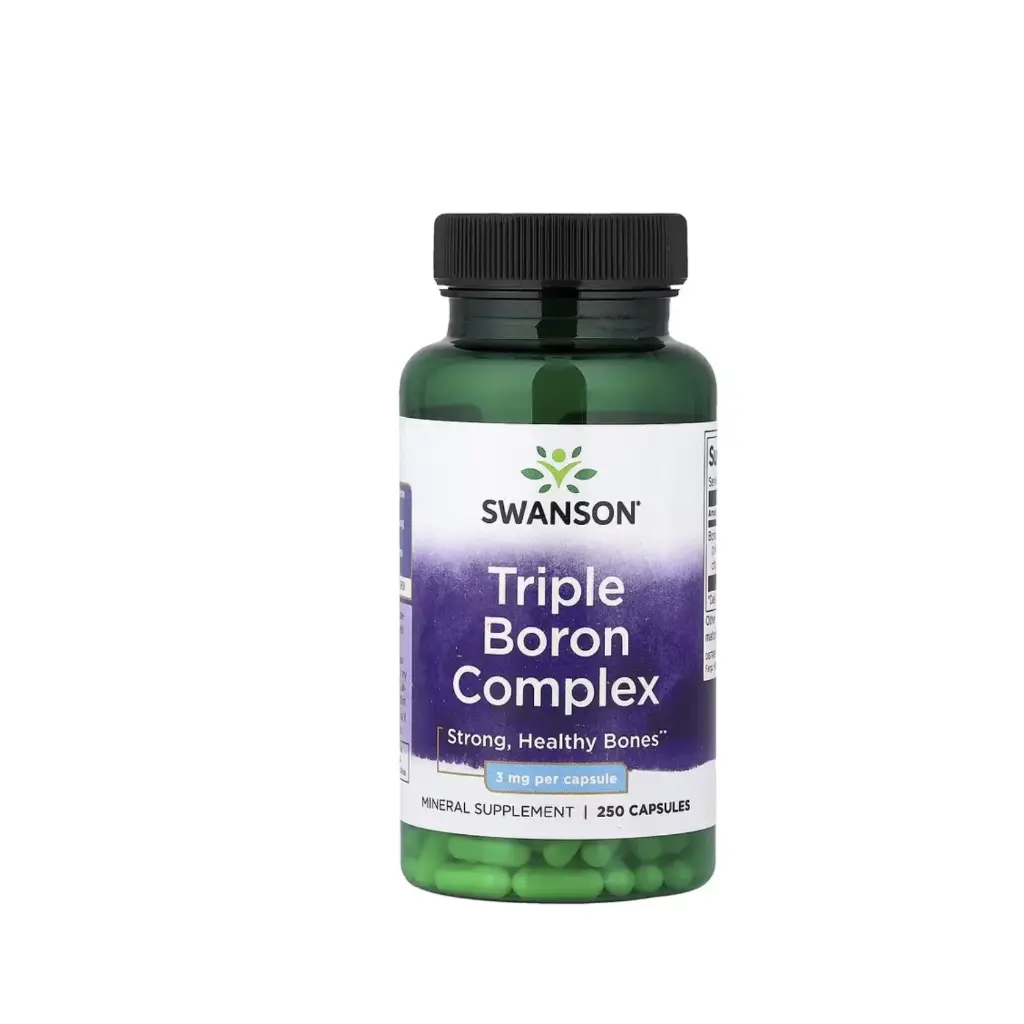 [087614015996] Swanson Complejo Triple De Boron, Huesos Fuertes Y Saludables 3 Mg, 250 Cápsulas 