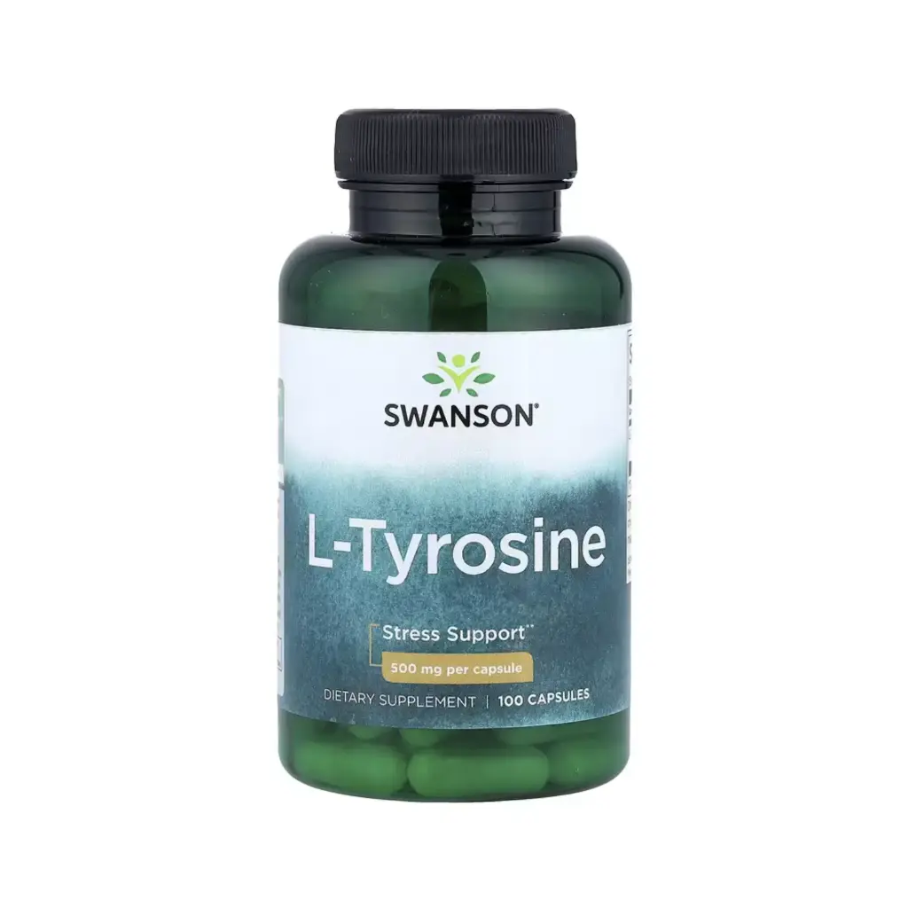 Swanson L-tirosina, Suplemento Para El Alivio Del Estrés, 500 Mg, 100 Cápsulas 