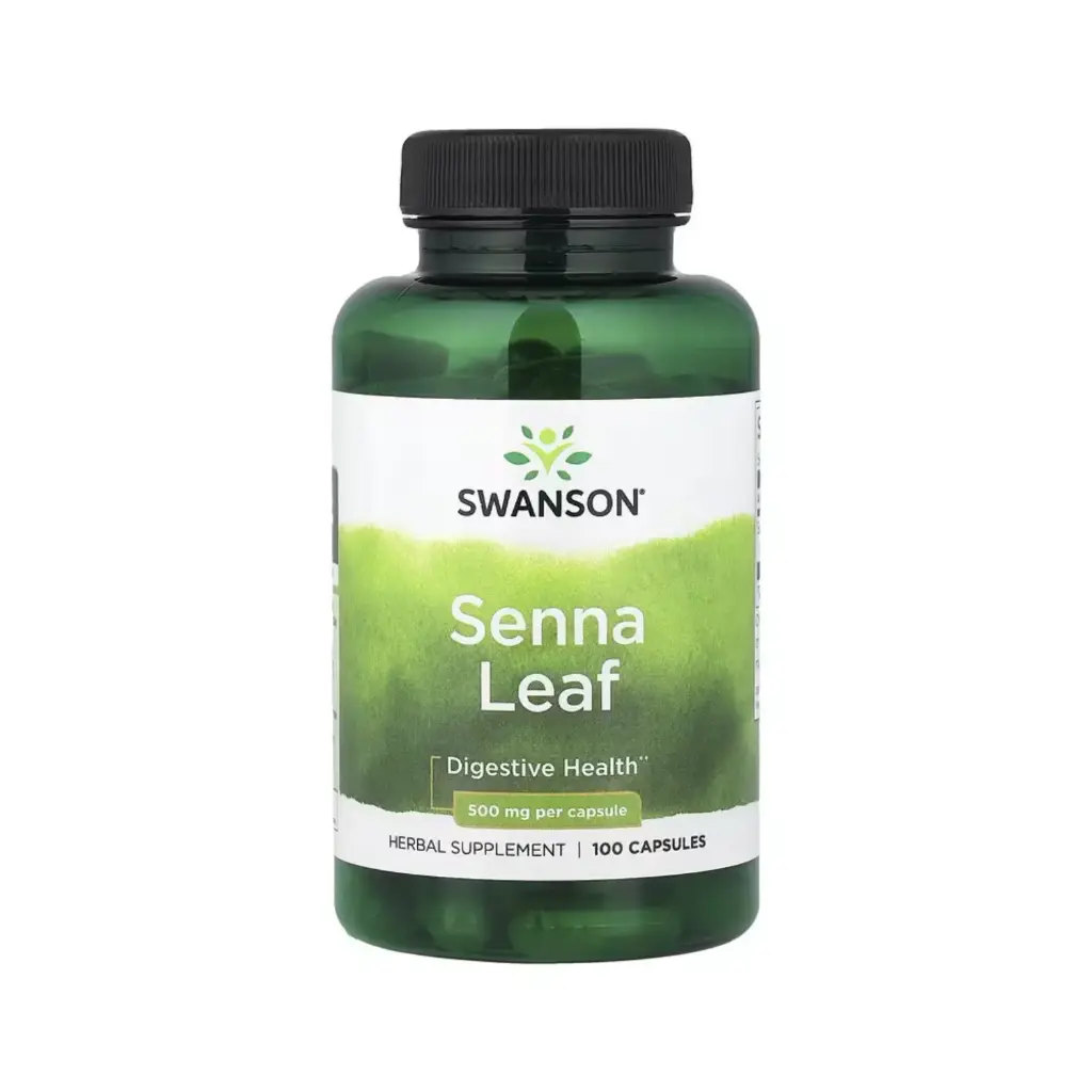 Swanson Hoja De Sen, Salud Digestiva, 500 Mg, 100 Cápsulas 