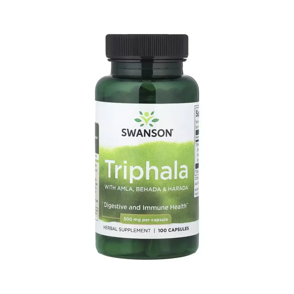 [087614110394] Swanson Triphala Con Grosellero De La India, Behada Y Harada, Salud Digestiva E Inmunitaria 500 Mg, 100 Cápsulas