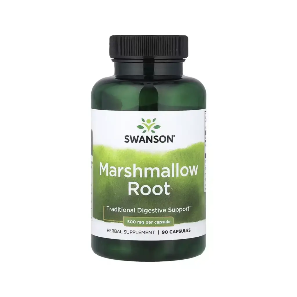 [087614111087] Swanson Raíz De Malvavisco, Refuerzo Digestivo Tradicional 500 Mg, 90 Cápsulas
