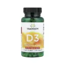 Swanson Vitamina D3,  Salud Ósea E Inmunitaria 400 Ui (10 Mcg), 250 Cápsulas