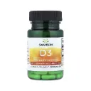 Swanson Vitamina D3, Alta Potencia, Salud Ósea E Inmunitaria 25 Mcg (1000 Ui), 30 Cápsulas