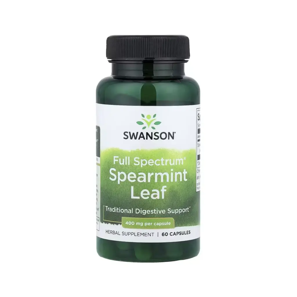 [087614112619] SWANSON ESPECTRO COMPLETO HOJA DE HIERBABUENA 400 MG 60 CAPS SFN