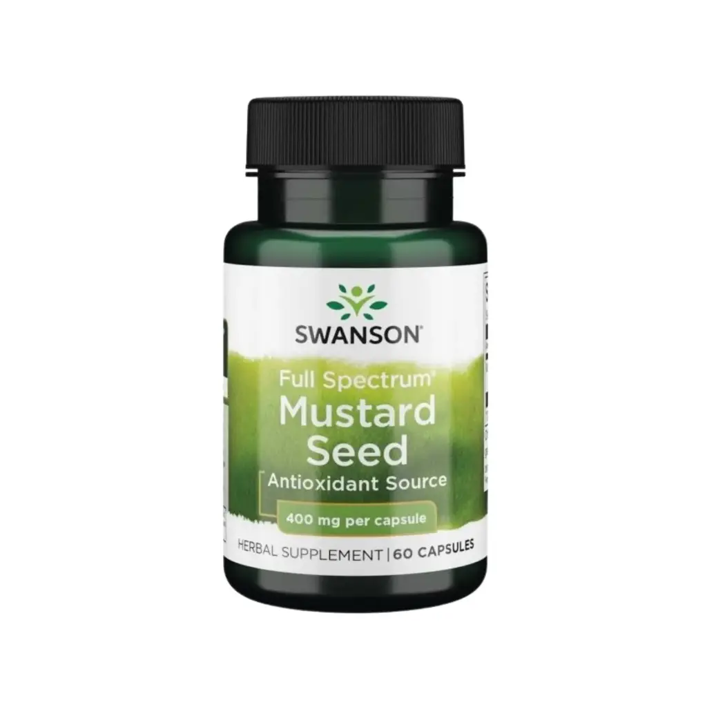 Swanson Semillas De Mostaza Full Spectrum Ayuda A Mejorar La Digestión Y El Metabolismo 400 Mg, 60 Cápsulas