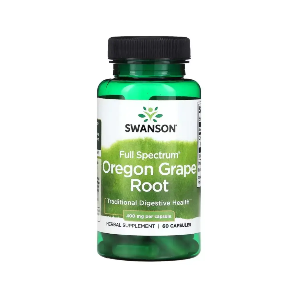 [087614112817] Swanson Uva De Oregón, Salud Digestiva 400 Mg, 60 Cápsulas