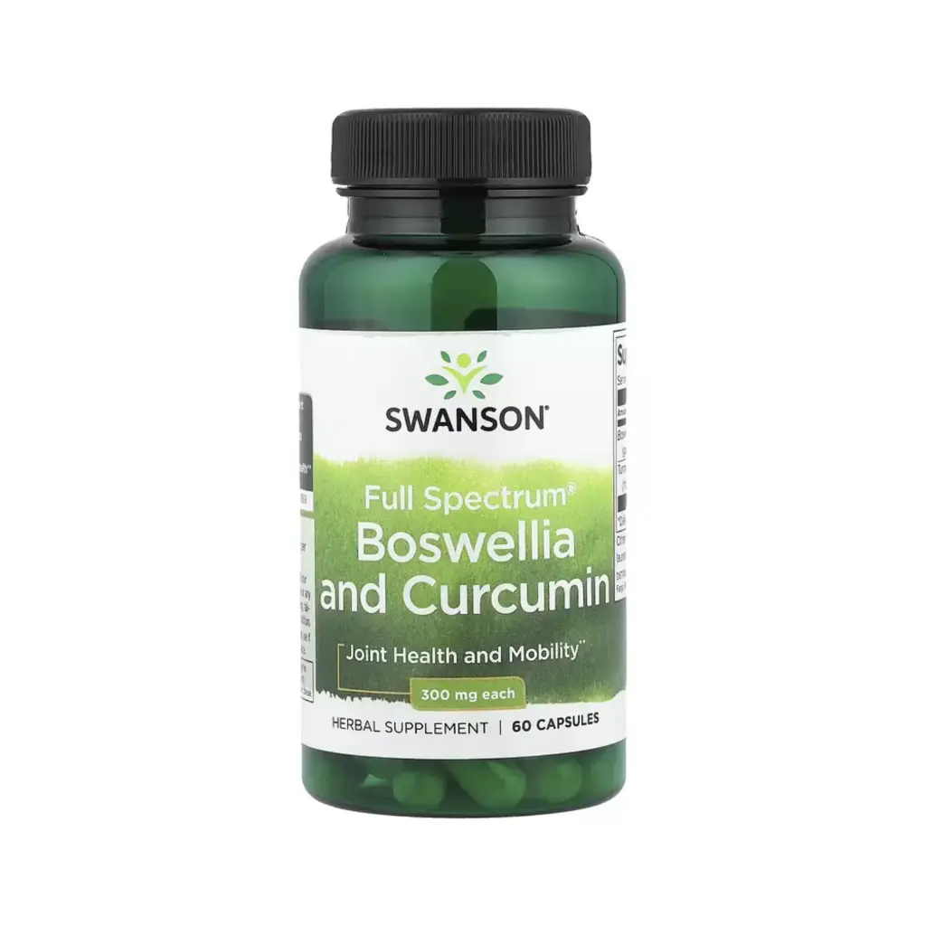[87614113203] Swanson Boswellia Y Curcumina Full Spectrum, Salud Y Movilidad De Las Articulaciones 300 Mg Each, 60 Cápsulas