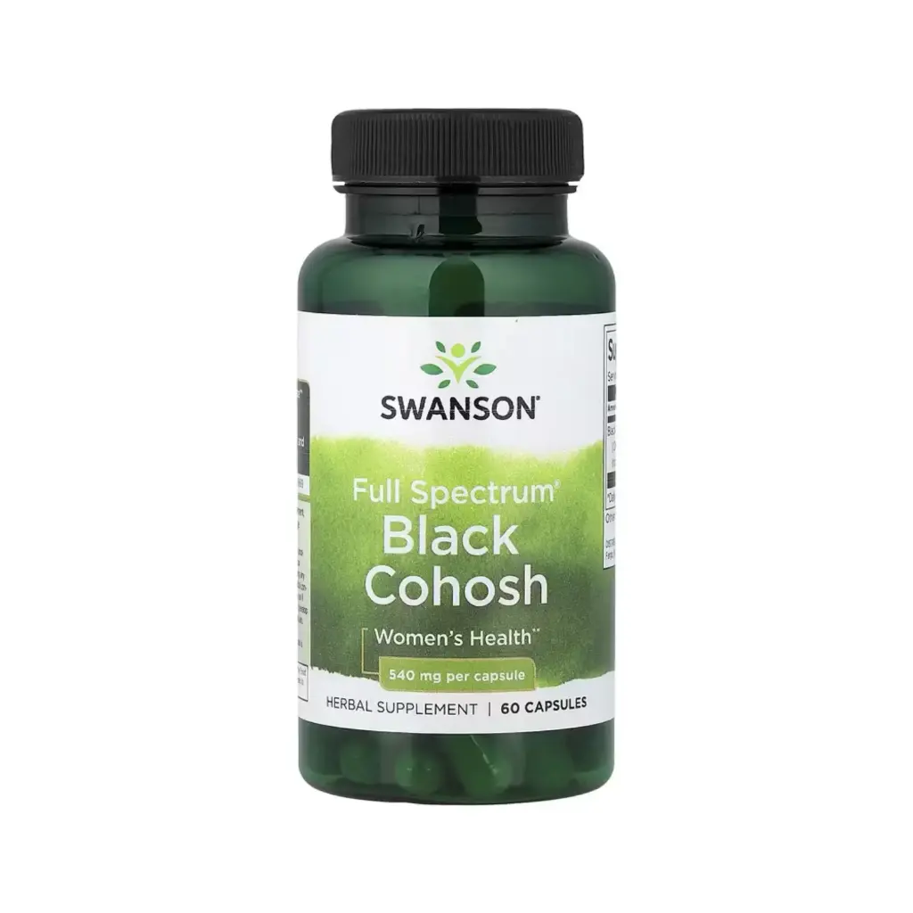[087614113449] Swanson Black Cohosh- Cimífuga Full Spectrum, Salud De La Mujer 540 Mg, 60 Cápsulas