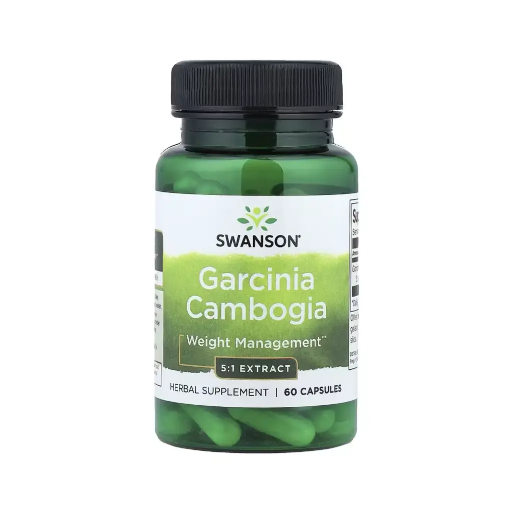 Swanson Garcinia Cambogia, Extracto 5:1, Control Del Peso 60 Cápsulas (80 Mg Por Cápsula)