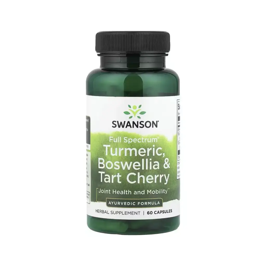 [087614115924] Swanson Espectro Completo, Cúrcuma, Boswellia Y Cereza Ácida, Salud Y Movilidad De Las Articulaciones 60 Cápsulas