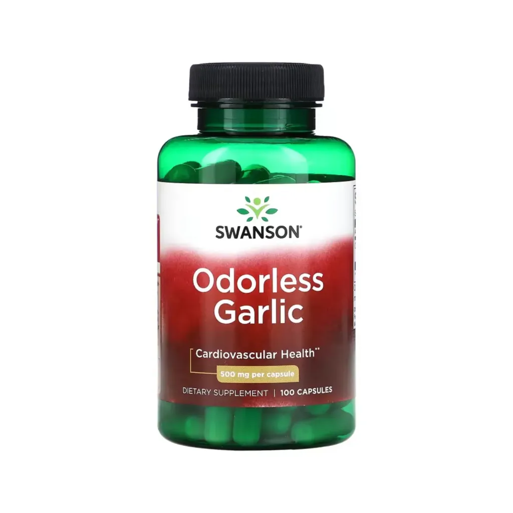 [87614090078] Swanson, Ajo Inodoro, Favorece La Salud Cardiovascular, 500 Mg, 100 Cápsulas