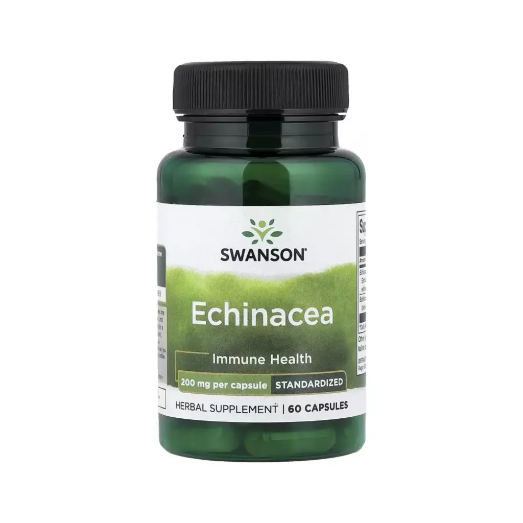 [087614140193] Swanson Equinácea, Estandarizada, Salud Inmunitaria, 200 Mg, 60 Cápsulas 